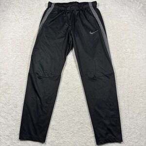 Nike Mens Black Grey Stripe Athletic Training Pants 800183-010 Medium